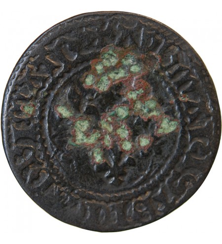 TOURNAI - Jeton de compte aux 4 lys AVE MARI STELLA DEI - XVe siècle - Mit.634 var.