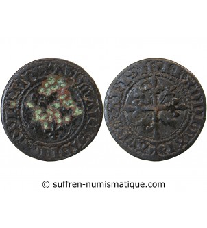 TOURNAI - Jeton de compte aux 4 lys AVE MARI STELLA DEI - XVe siècle - Mit.634 var.
