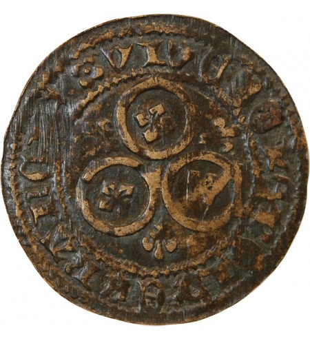TOURNAI - Jeton de compte aux 3 cercles VIVE LE ROI - XVe siècle - Mit.607 var.