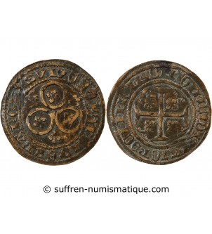 TOURNAI - Jeton de compte aux 3 cercles VIVE LE ROI - XVe siècle - Mit.607 var.