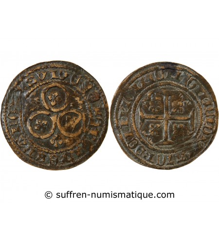 TOURNAI - Jeton de compte aux 3 cercles VIVE LE ROI - XVe siècle - Mit.607 var.