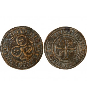TOURNAI - Jeton de compte aux 3 cercles VIVE LE ROI - XVe siècle - Mit.607 var. 2