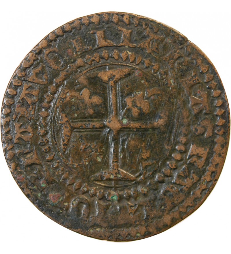 TOURNAI - Jeton de compte aux 3 cercles IOIE SANS FIN - XVe siècle - F.14837