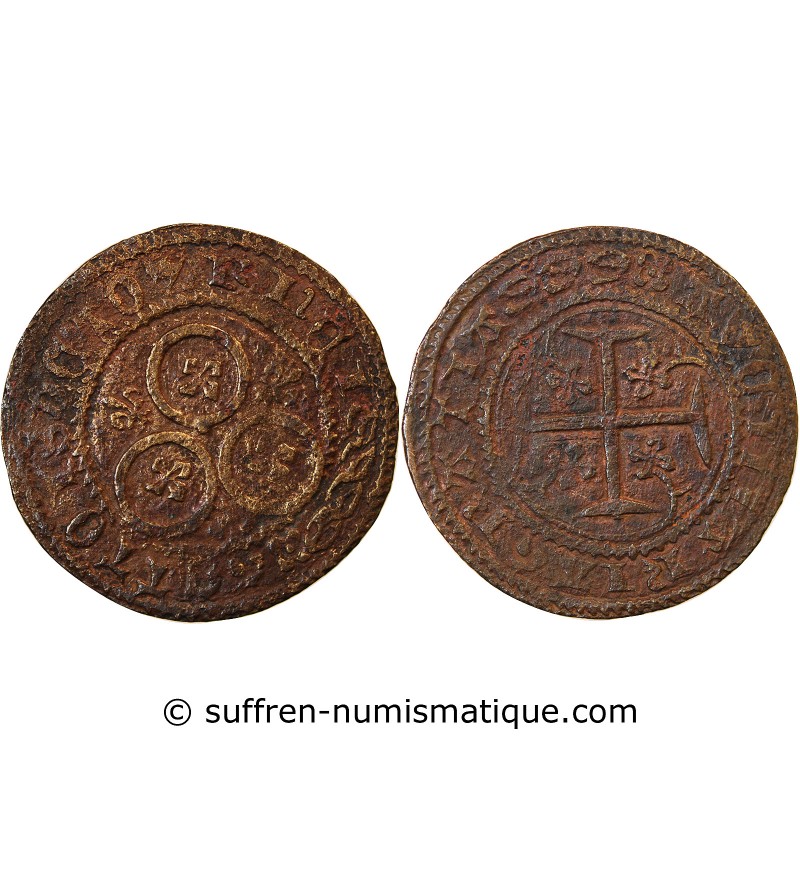 TOURNAI - Jeton de compte aux 3 cercles GETTOIS - XVe siècle - Mit.607