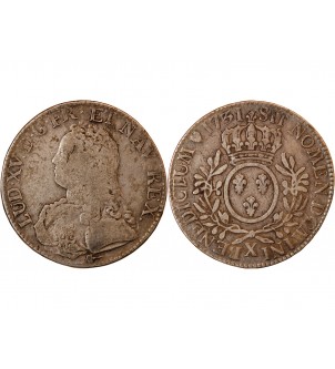 LOUIS XV - ECU AUX BRANCHES D'OLIVIER 1731 X AMIENS 2