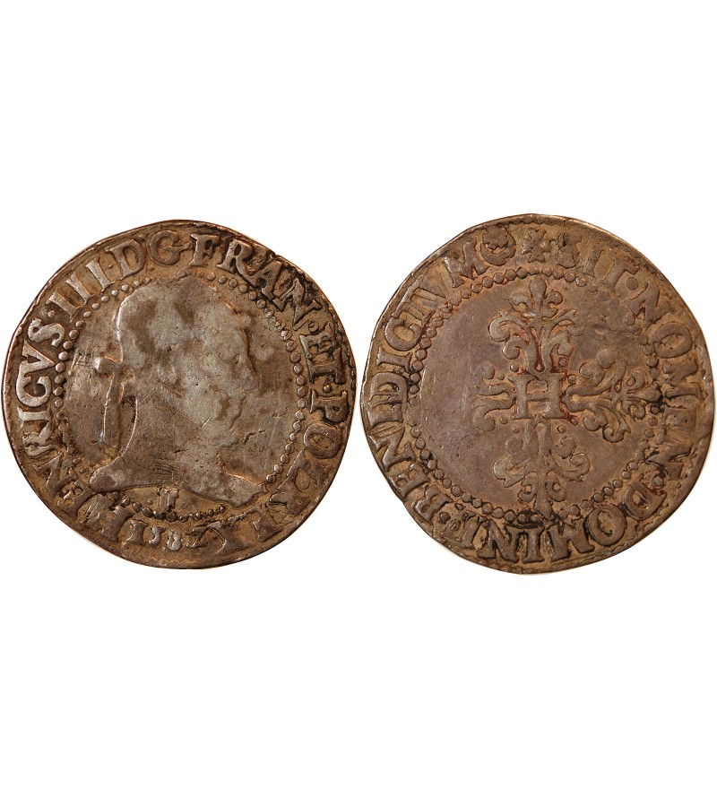 HENRI III - FRANC ARGENT 1582 F ANGERS