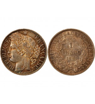 CERES - 1 FRANC ARGENT 1887 A PARIS﻿ 2