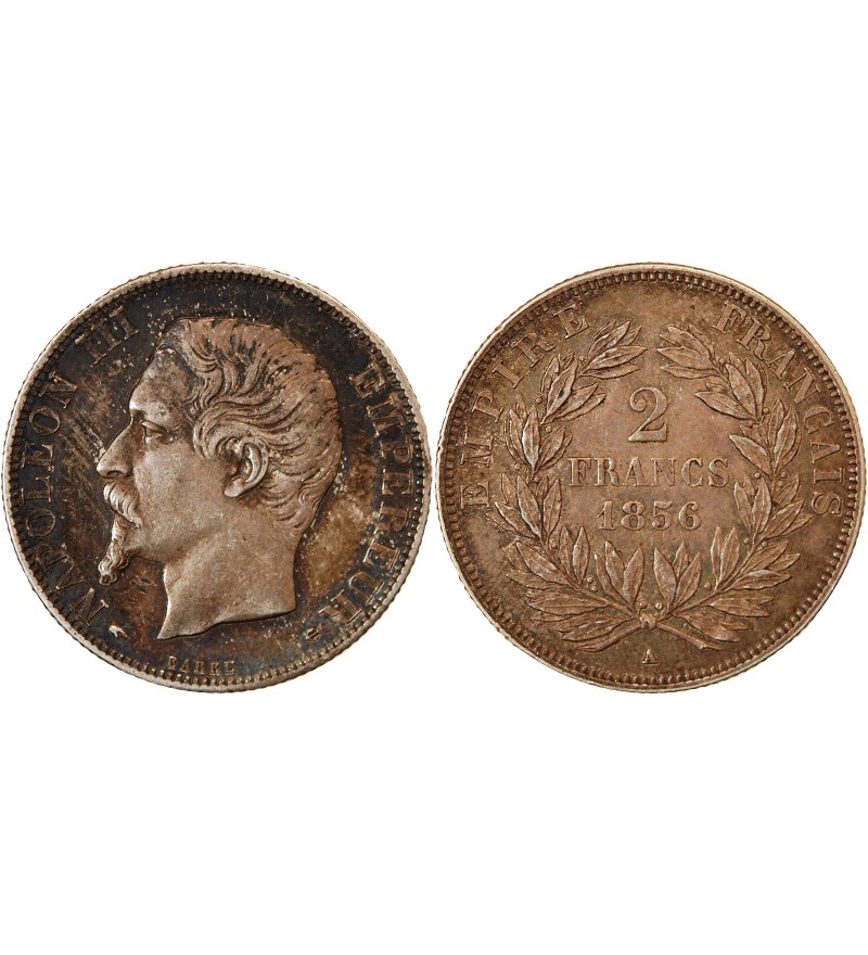 NAPOLEON III - 2 FRANCS ARGENT 1856 A PARIS﻿