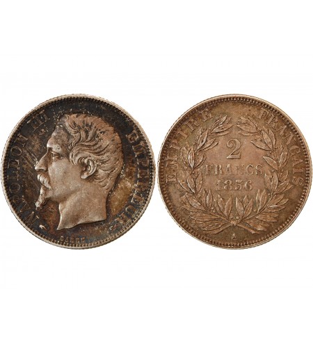 NAPOLEON III - 2 FRANCS ARGENT 1856 A PARIS﻿