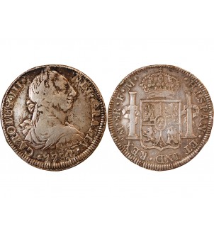 MEXIQUE, CHARLES III - 8 REALES ARGENT 1784 MEXICO 2