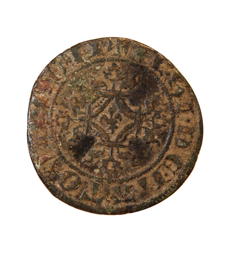 FRANCE – Jeton de compte au au roi debout – IE SVIS DE LATON BEL - XVe siècle