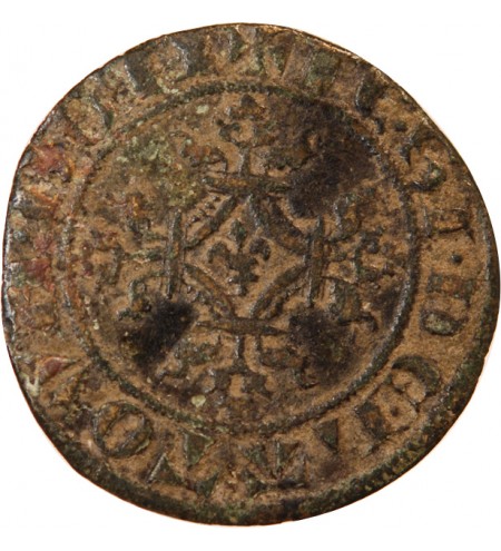 FRANCE – Jeton de compte au au roi debout – IE SVIS DE LATON BEL - XVe siècle