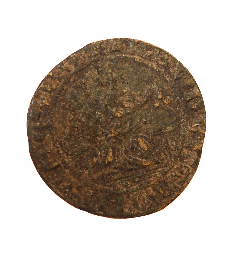 FRANCE – Jeton de compte au au roi debout – IE SVIS DE LATON BEL - XVe siècle