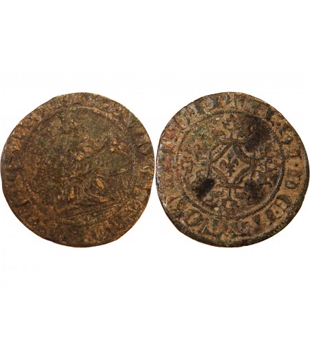 FRANCE – Jeton de compte au au roi debout – IE SVIS DE LATON BEL - XVe siècle