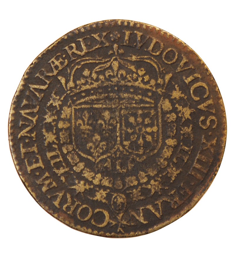 LOUIS XIII, buste rare – JETON laiton