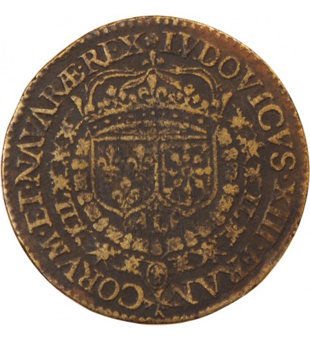 LOUIS XIII, buste rare – JETON laiton
