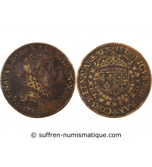 LOUIS XIII, buste rare – JETON laiton