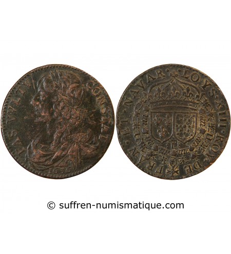 LOUIS XIII – JETON cuivre 1636