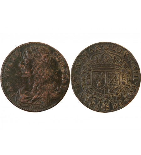 LOUIS XIII – JETON cuivre 1636