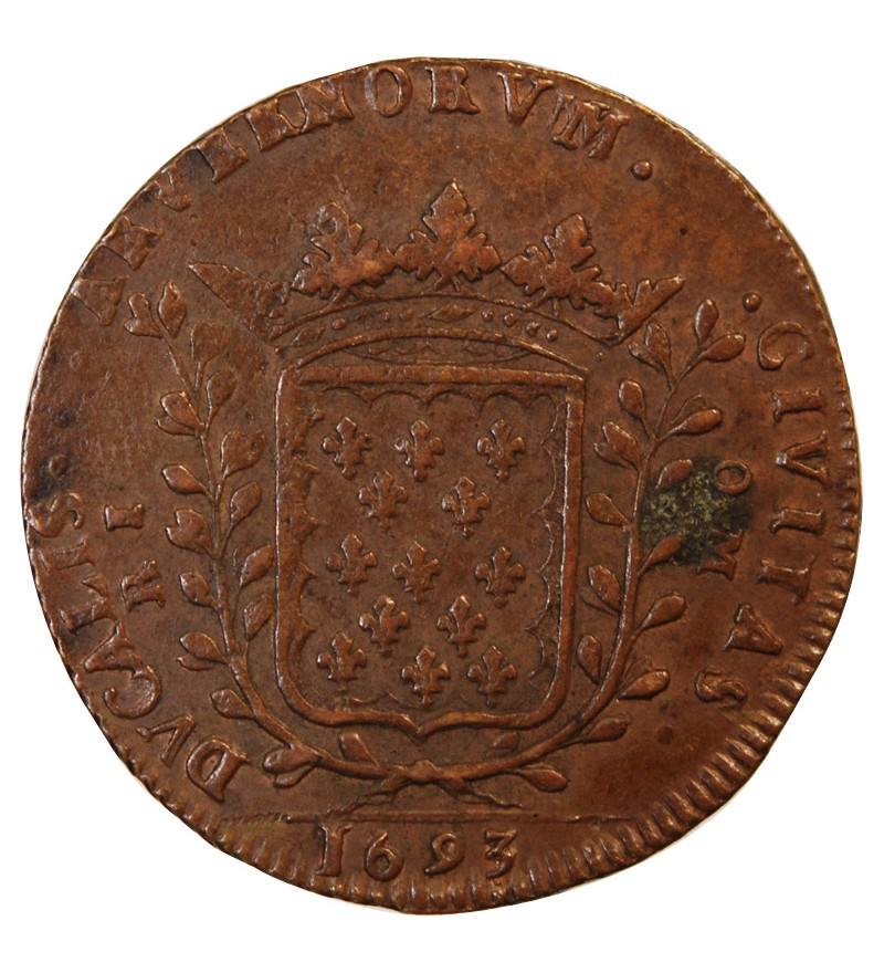 AUVERGNE, Prévôt de la monnaie de Riom – JETON cuivre 1693