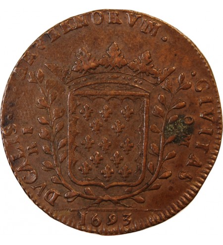 AUVERGNE, Prévôt de la monnaie de Riom – JETON cuivre 1693