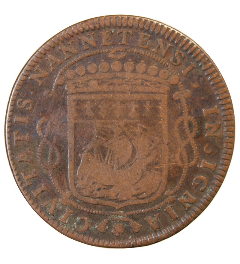MAIRE DE NANTES, Louis Macé – JETON cuivre 1663