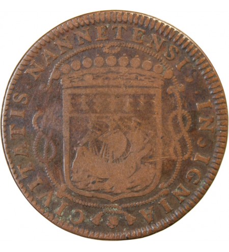 MAIRE DE NANTES, Louis Macé – JETON cuivre 1663
