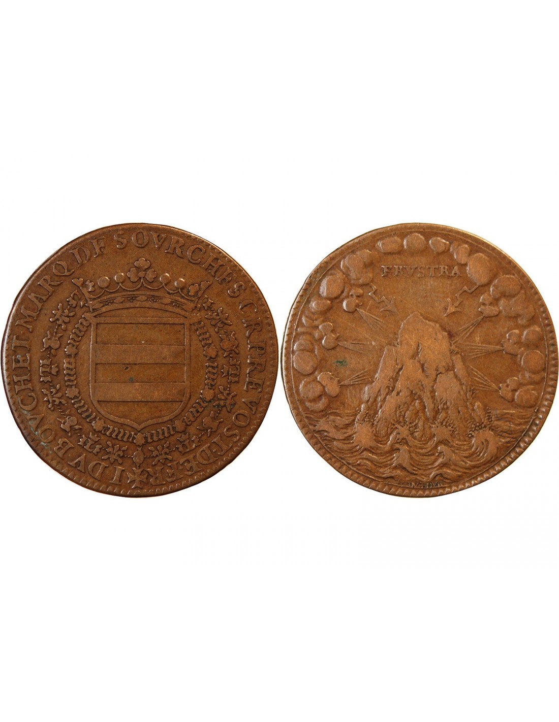 MAISON DU ROI Jean du Bouchet Grand Prévot de France JETON cuivre