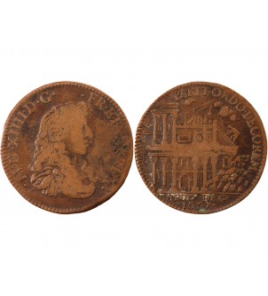 BÂTIMENTS DU ROI, Démolition de la 1ère colonnade du Louvre – JETON cuivre 1667 2