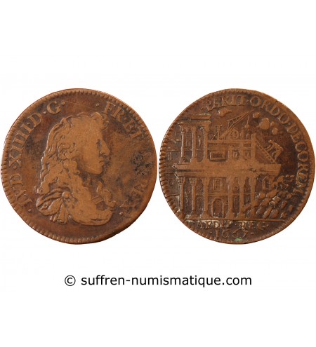 BÂTIMENTS DU ROI, Démolition de la 1ère colonnade du Louvre – JETON cuivre 1667