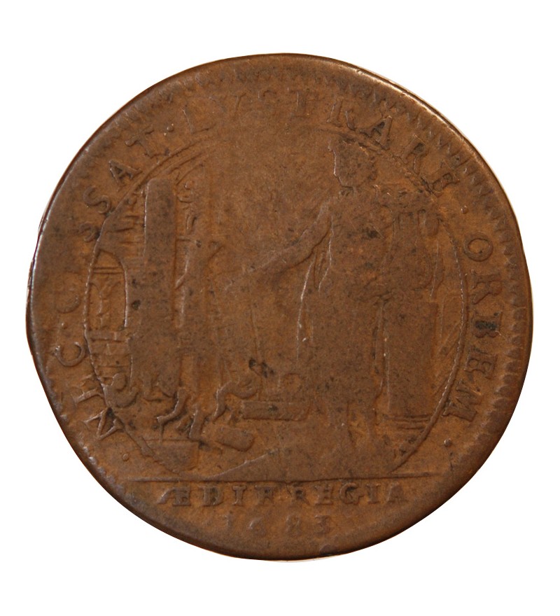 BÂTIMENTS DU ROI – JETON cuivre 1683