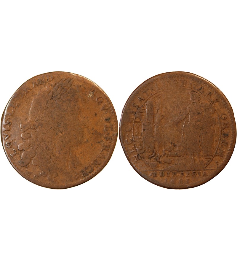 BÂTIMENTS DU ROI – JETON cuivre 1683