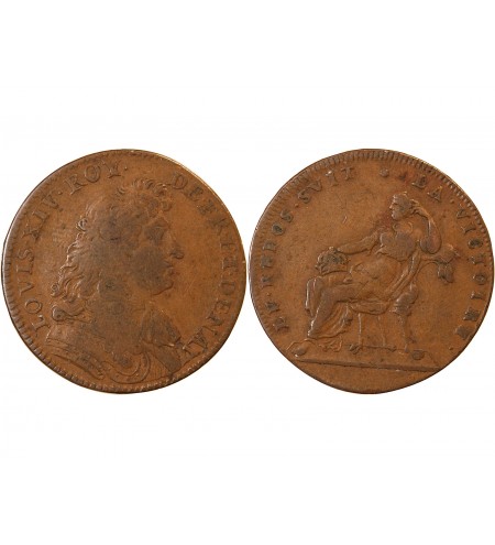 LOUIS XIV, Paix de Ratisbonne – JETON cuivre