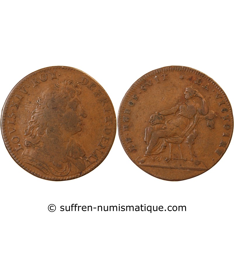 LOUIS XIV, Paix de Ratisbonne – JETON cuivre