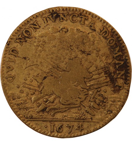 CHAMBRE AUX DENIERS – JETON laiton 1674