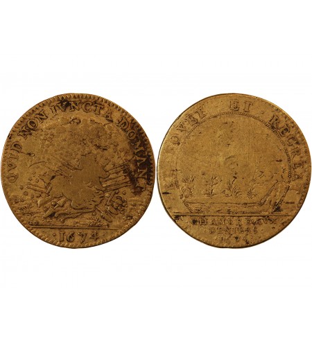 CHAMBRE AUX DENIERS – JETON laiton 1674