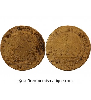 CHAMBRE AUX DENIERS – JETON laiton 1674