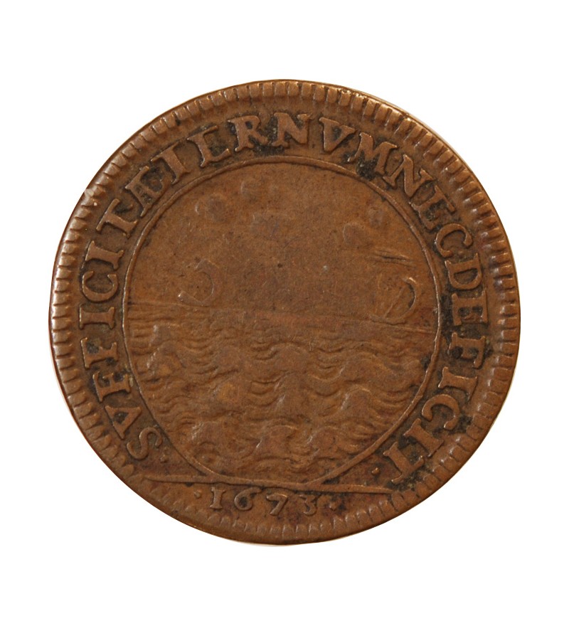 LOUIS XIV – JETON cuivre 1673