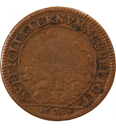 LOUIS XIV – JETON cuivre 1673