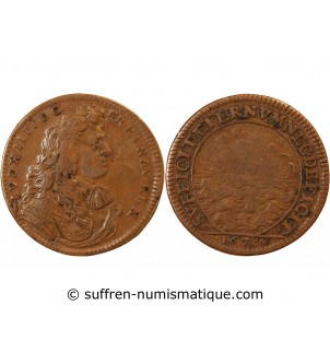 LOUIS XIV – JETON cuivre 1673