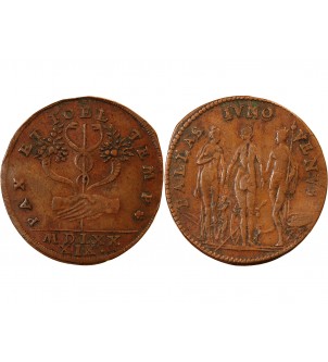 DUCHE DE LORRAINE, Charles III le Grand – JETON cuivre 1589 2