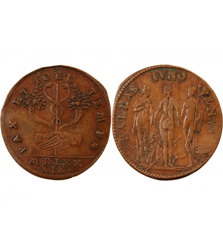 DUCHE DE LORRAINE, Charles III le Grand – JETON cuivre 1589