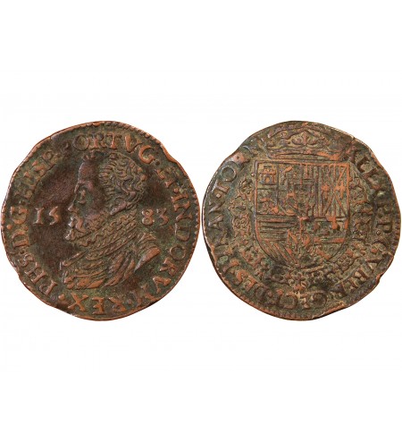 PAYS-BAS MERIDIONAUX, Bureau des finances de Tournai – JETON cuivre 1583