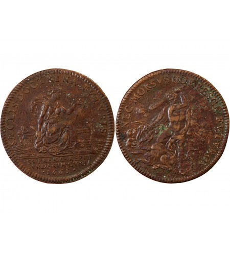 NOTAIRES DE PARIS – JETON cuivre 1665