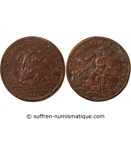 NOTAIRES DE PARIS – JETON cuivre 1665