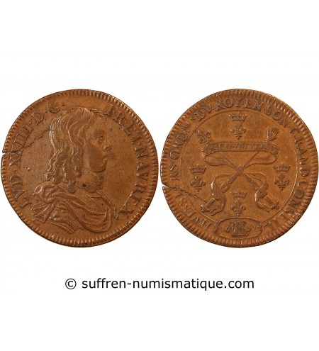 CORPORATIONS, Huissiers du Grand Conseil – JETON cuivre 1651