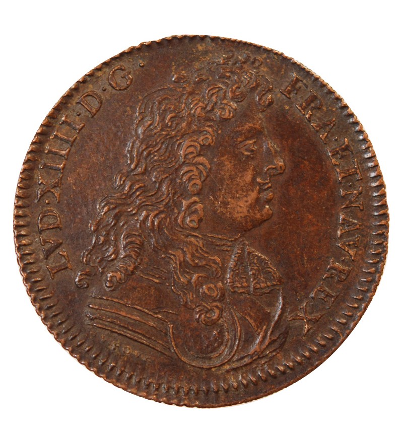 LOUIS XIV, Cour des monnaies – JETON cuivre 1670