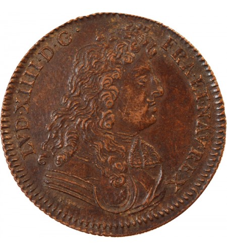 LOUIS XIV, Cour des monnaies – JETON cuivre 1670