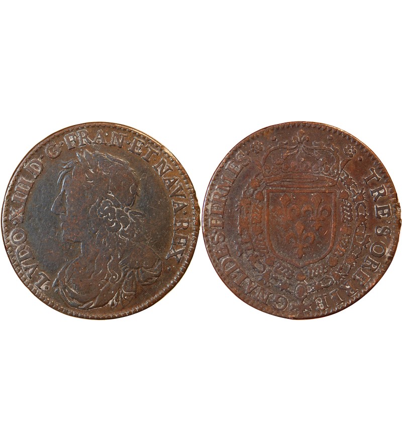 TRÉSOR ROYAL, Trésorerie Générale des Fermes – JETON cuivre