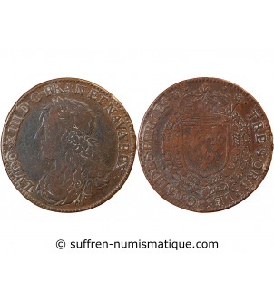 TRÉSOR ROYAL, Trésorerie Générale des Fermes – JETON cuivre